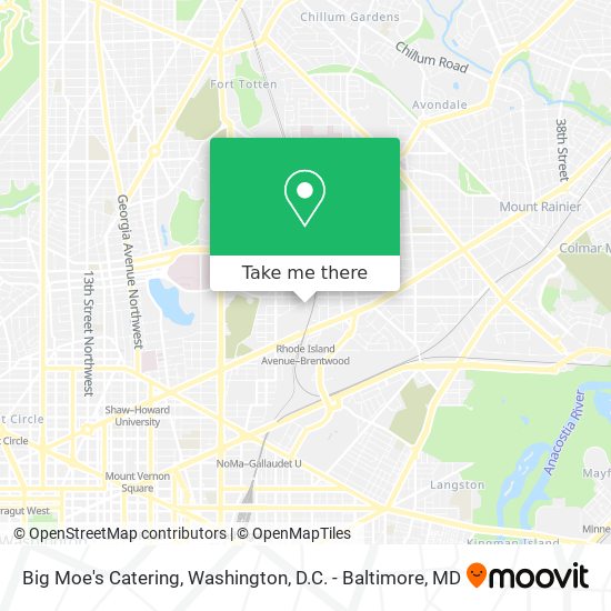 Mapa de Big Moe's Catering