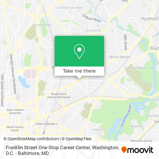 Franklin Street One-Stop Career Center map