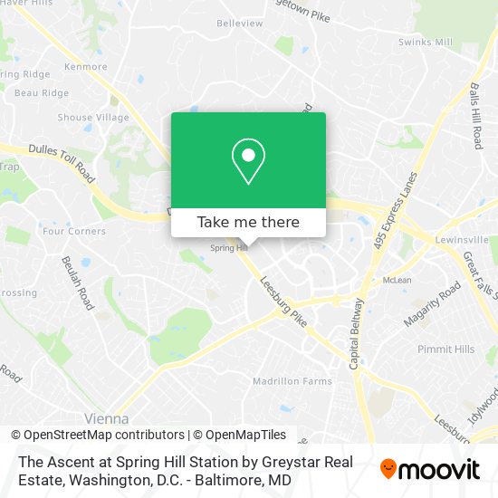 The Ascent at Spring Hill Station by Greystar Real Estate map