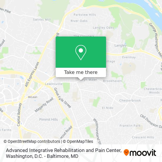 Mapa de Advanced Integrative Rehabilitation and Pain Center