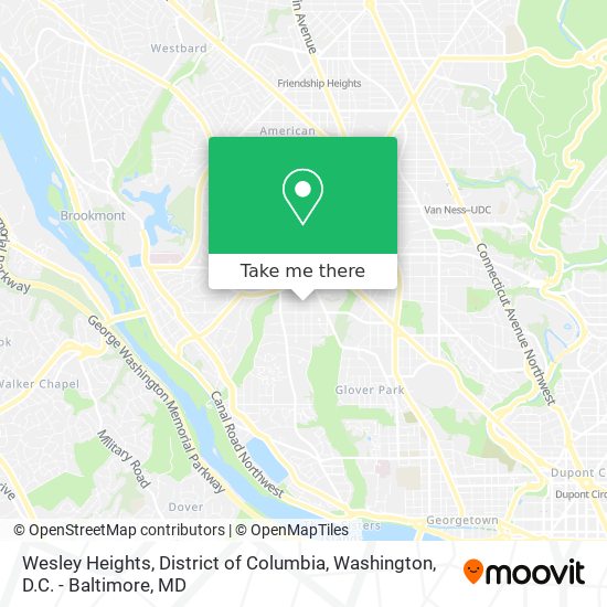 Wesley Heights, District of Columbia map