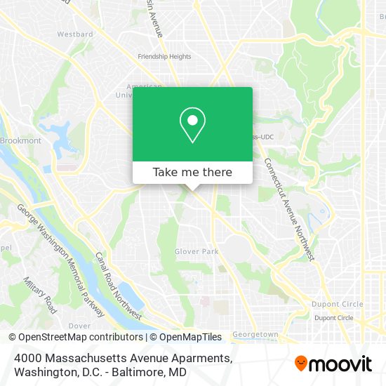 4000 Massachusetts Avenue Aparments map