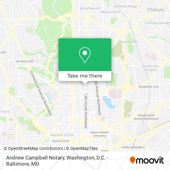 Andrew Campbell Notary map