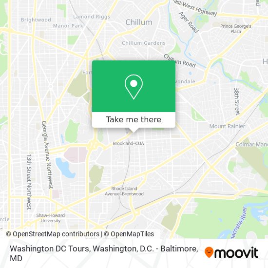 Mapa de Washington DC Tours