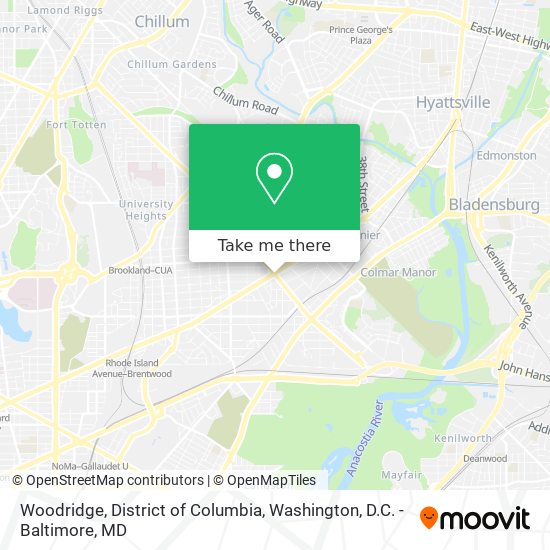 Woodridge, District of Columbia map