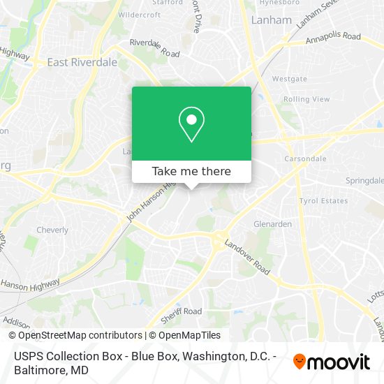 USPS Collection Box - Blue Box map