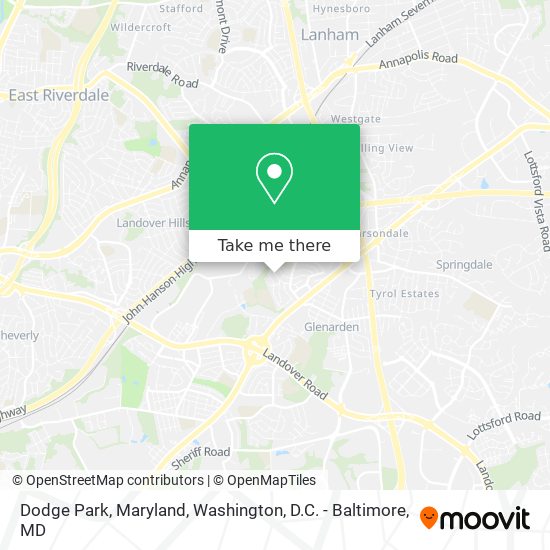 Dodge Park, Maryland map