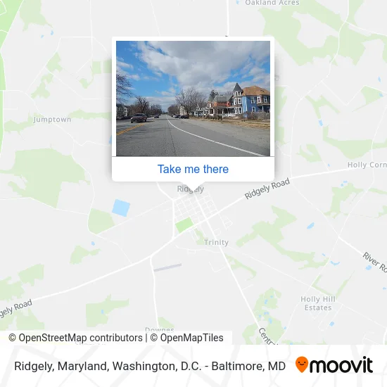 Ridgely, Maryland map
