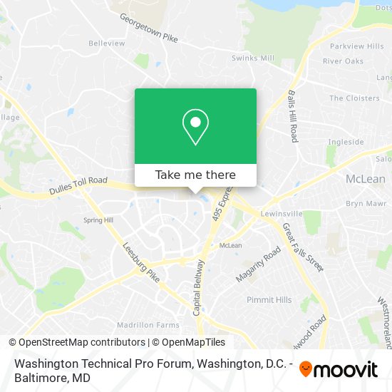 Washington Technical Pro Forum map
