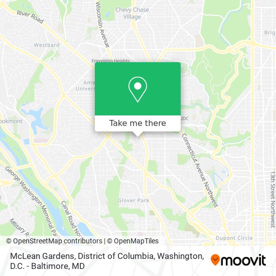 McLean Gardens, District of Columbia map