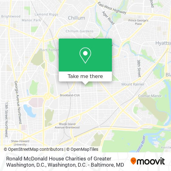 Ronald McDonald House Charities of Greater Washington, D.C. map