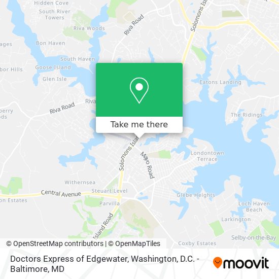 Doctors Express of Edgewater map