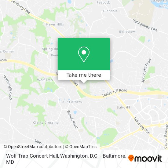 Wolf Trap Concert Hall map