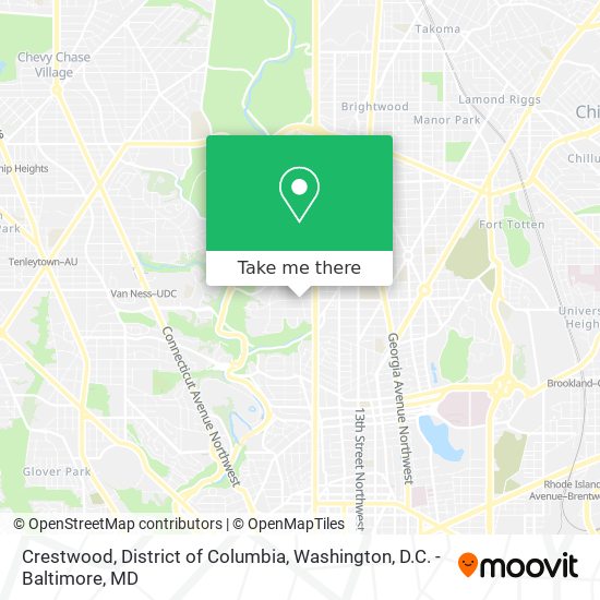 Mapa de Crestwood, District of Columbia