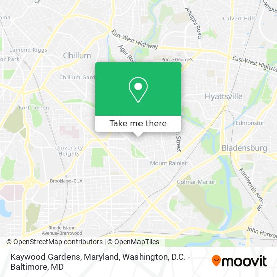Kaywood Gardens, Maryland map