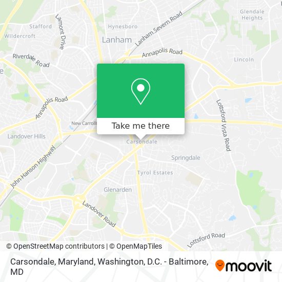 Carsondale, Maryland map