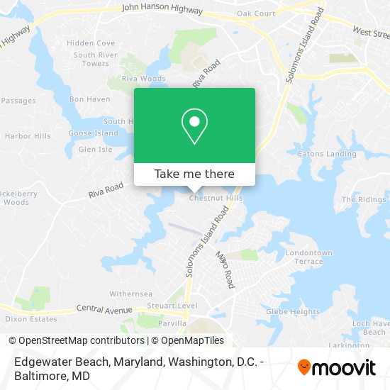 Mapa de Edgewater Beach, Maryland