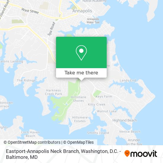 Eastport-Annapolis Neck Branch map