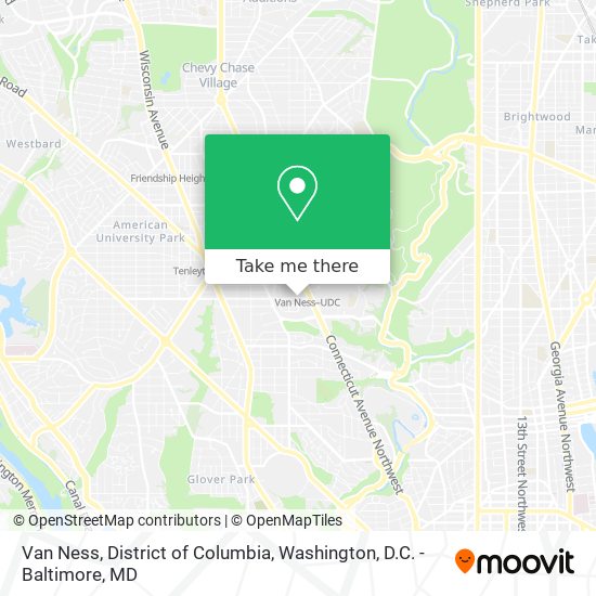 Van Ness, District of Columbia map