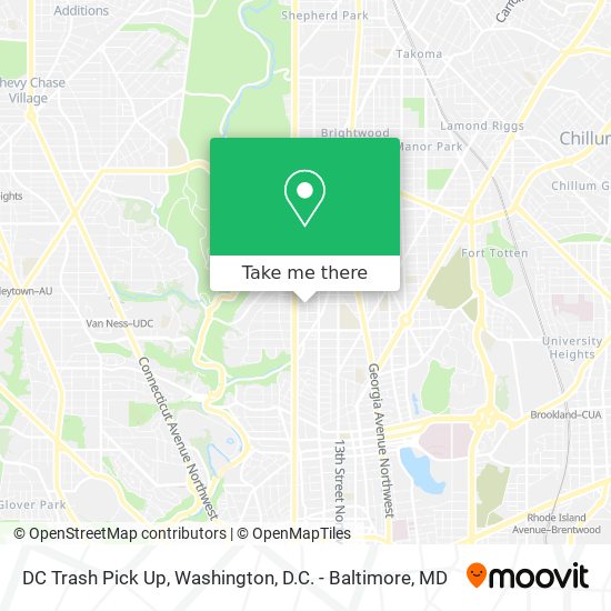 Mapa de DC Trash Pick Up