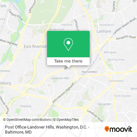 Mapa de Post Office-Landover Hills