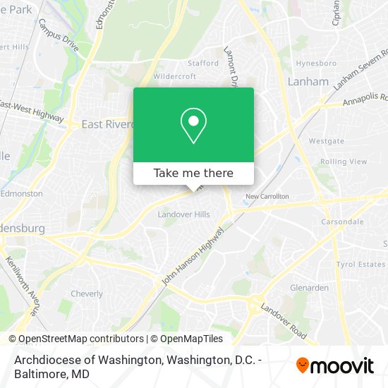 Mapa de Archdiocese of Washington