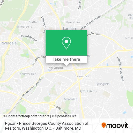 Pgcar - Prince Georges County Association of Realtors map