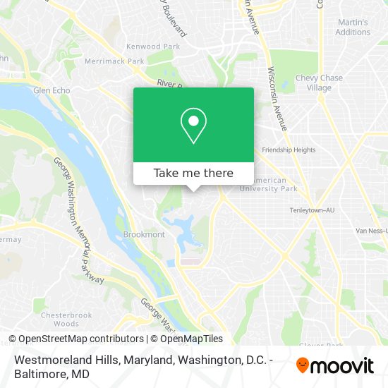 Mapa de Westmoreland Hills, Maryland