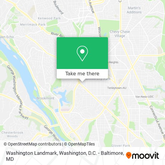 Mapa de Washington Landmark