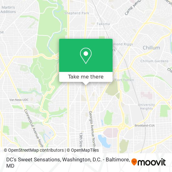 DC's Sweet Sensations map