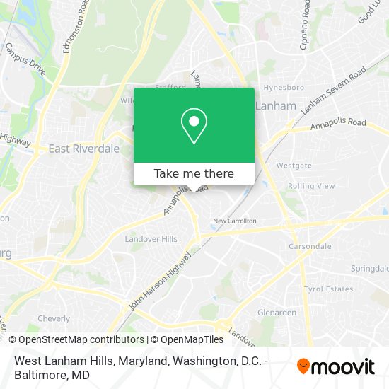 Mapa de West Lanham Hills, Maryland