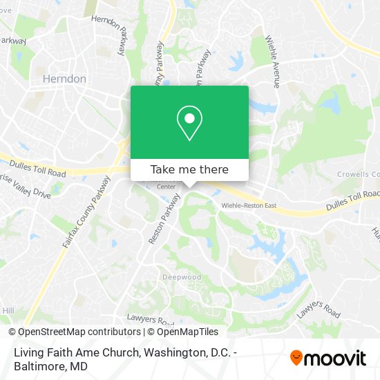 Living Faith Ame Church map