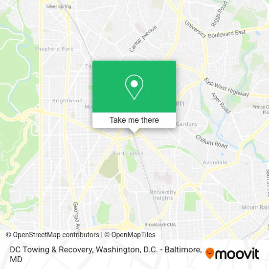 DC Towing & Recovery map