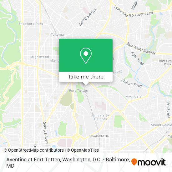 Aventine at Fort Totten map