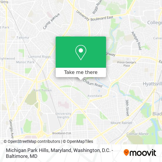 Mapa de Michigan Park Hills, Maryland