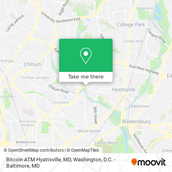 Bitcoin ATM Hyattsville, MD map