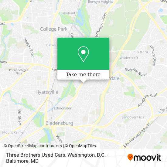 Three Brothers Used Cars map