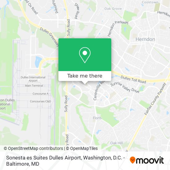 Sonesta es Suites Dulles Airport map