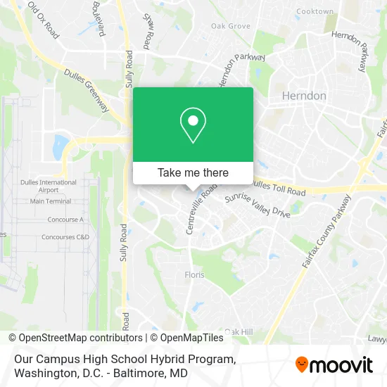 Our Campus High School Hybrid Program map