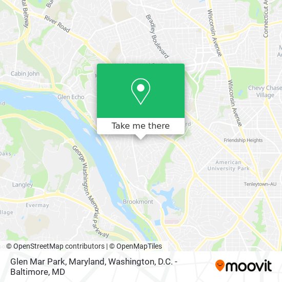 Glen Mar Park, Maryland map