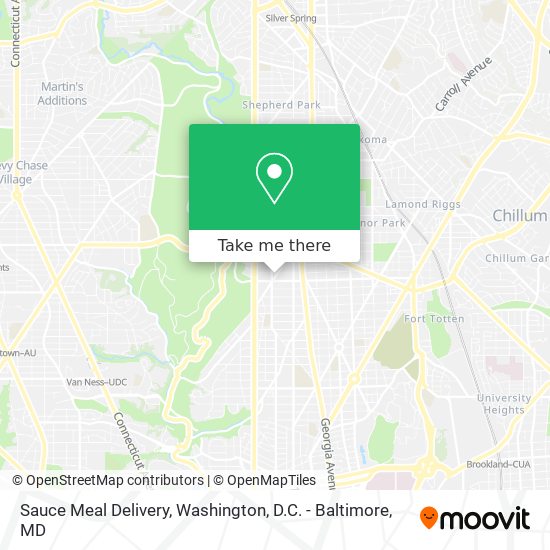 Sauce Meal Delivery map