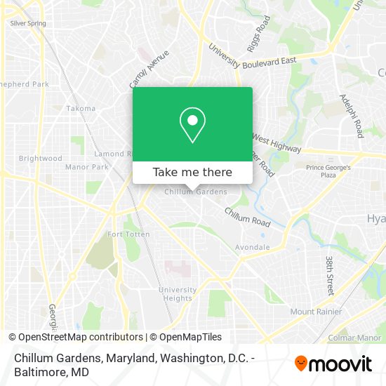 Chillum Gardens, Maryland map