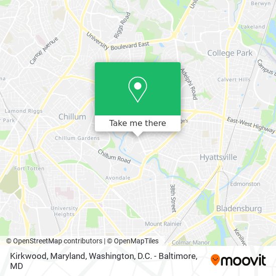 Mapa de Kirkwood, Maryland