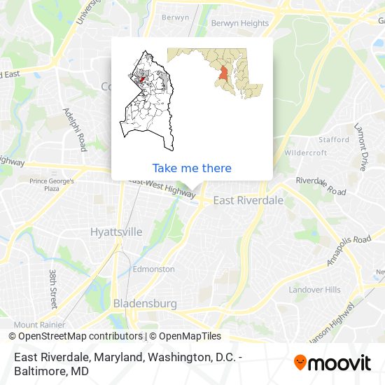 Mapa de East Riverdale, Maryland