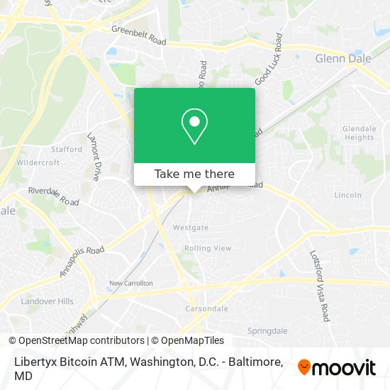 Mapa de Libertyx Bitcoin ATM