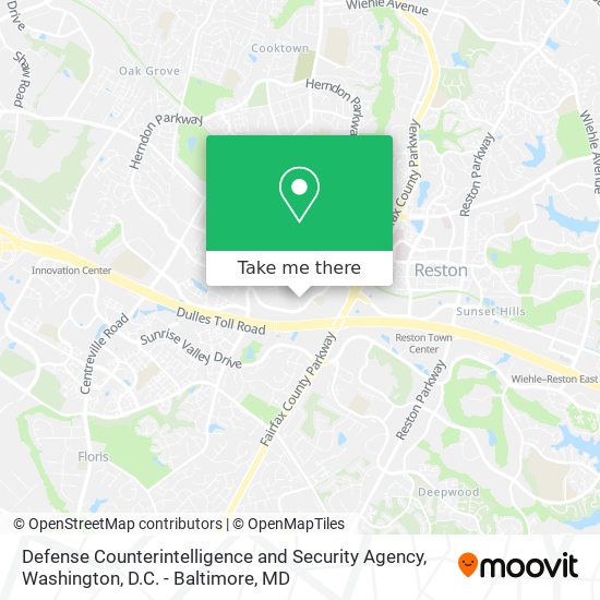 Mapa de Defense Counterintelligence and Security Agency