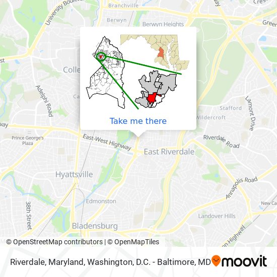 Riverdale, Maryland map