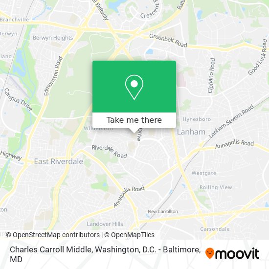 Charles Carroll Middle map