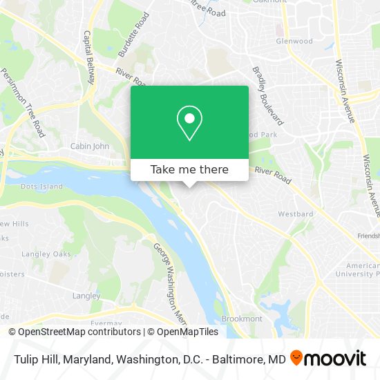 Mapa de Tulip Hill, Maryland