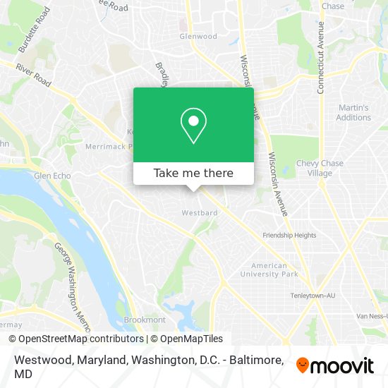 Mapa de Westwood, Maryland